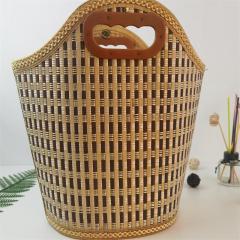 Made of fine thick material Large folding gift packaging bamboo basket Factory direct sales folding bamboo basket