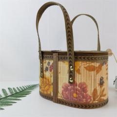 Bamboo basket manufacturer bamboo woven rice dumpling packaging basket moon cake souvenirs specifications, styles and colors can be customized