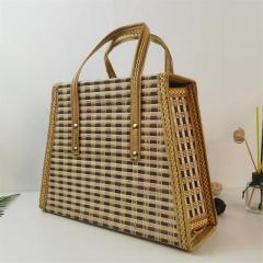 Bamboo fabric hexagonal bamboo basket Zongzi tea moon cake gift box hairy crab specialty packaging folding bamboo basket