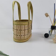 Bamboo portable fruit basket Handmade yam basket Egg basket One piece drop shipping Factory direct sales