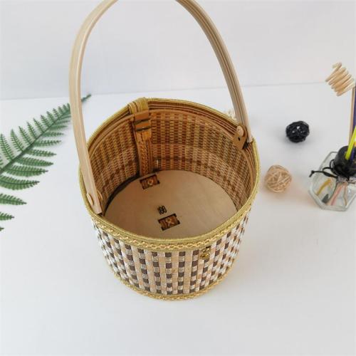 Fine thick material made of creative large foldable gift packaging bamboo basket factory direct sales folding bamboo baske