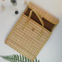 Portable foldable gift packaging bamboo basket moon cake rice dumpling bamboo basket bamboo woven bamboo basket style and color can be customized