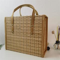 Portable foldable gift packaging bamboo basket moon cake rice dumpling bamboo basket bamboo woven bamboo basket style and color can be customized
