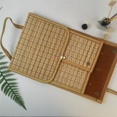 New Year's Specialty Packaging Folding Portable Bamboo Basket Hand-woven Egg and Hairy Crab Storage Basket Factory Direct Sales