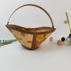 Bamboo basket hand basket Zongzi moon cake sausage bacon egg packaging basket factory direct sales can be customized size