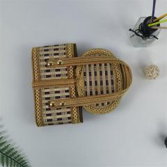 Factory direct supply folding bamboo basket Zongzi packaging basket hairy crab bamboo basket bamboo basket bamboo basket spot color can be customized