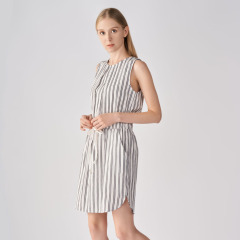 CREW NECK SLEEVELESS MINI DRESS