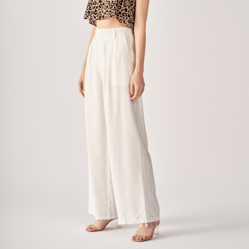 PLEATED WIDE LEG PANT