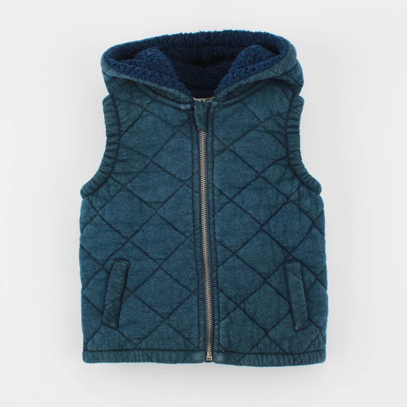 LENNY WASHED NAVY QUILTED VEST