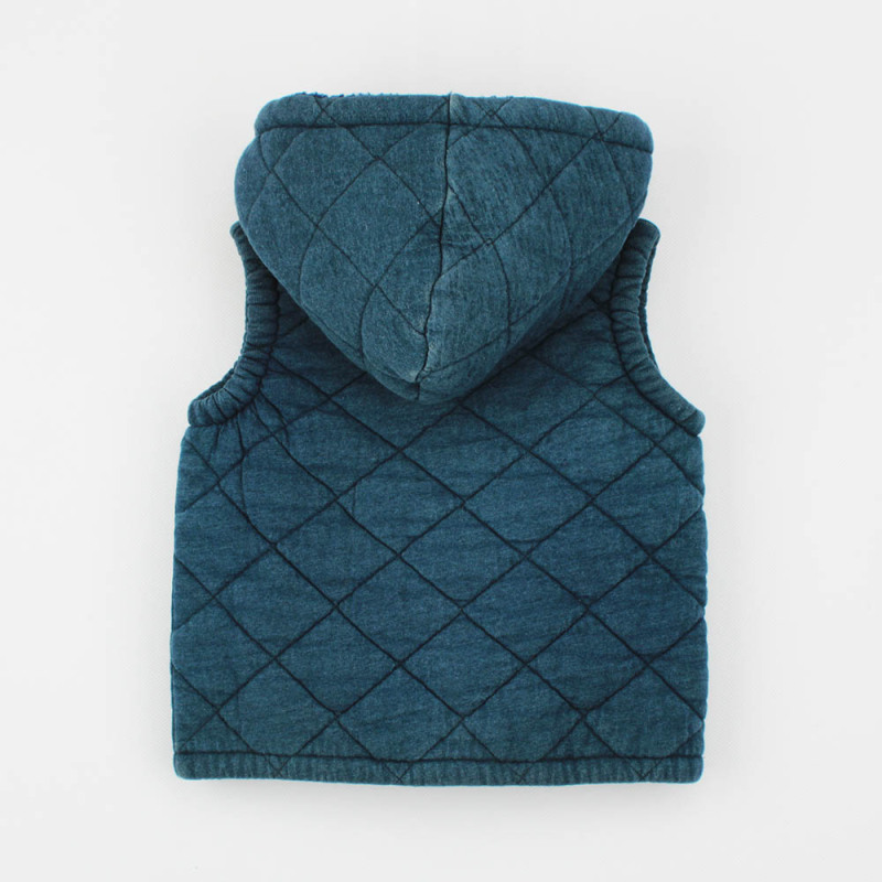 LENNY WASHED NAVY QUILTED VEST