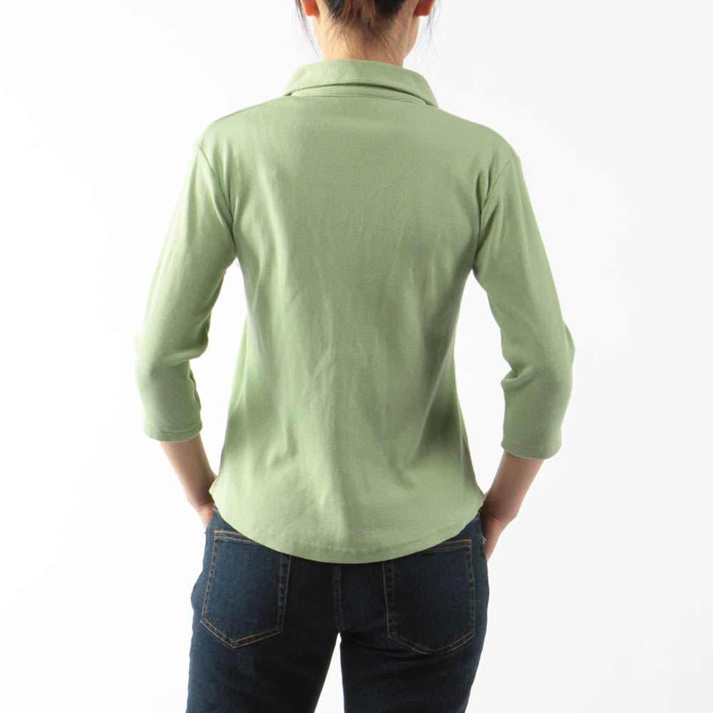 GREEN RIB POLO SHIRT