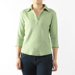 GREEN RIB POLO SHIRT