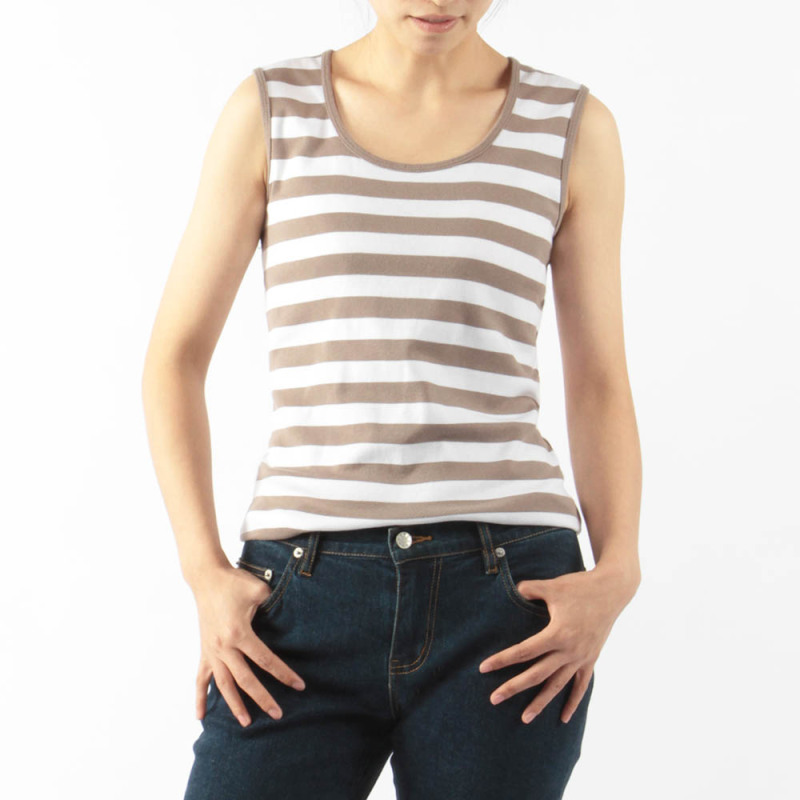 CREW NECK STRIPE TANK