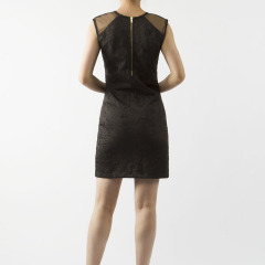 EMBOSSED SCUBA SLEEVELESS MINI DRESS