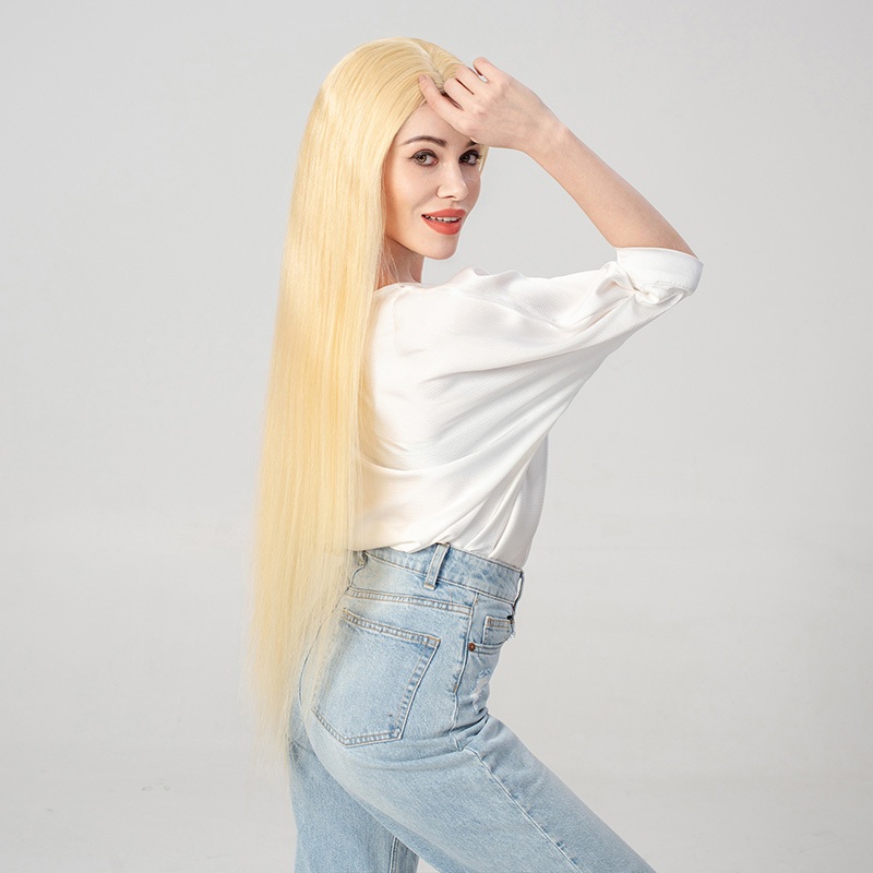 Wholesale Raw Virgin 150% 180% Density Human Hair Natural Transparent Hd Full Lace Frontal Wig
