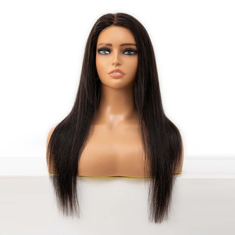 Wholesale Natural Black Straight 13x6 Lace Front Wigs for Women