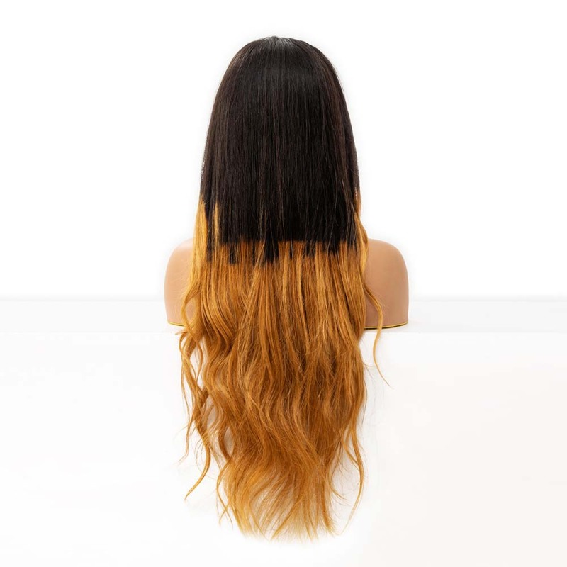 T Ombre Color Body Wave 50% Density Raw Hair 13x4 Hd Lace Front Wigs for Women