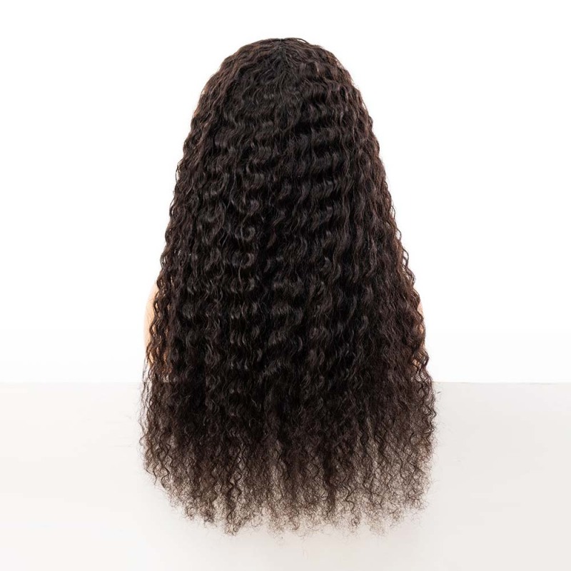 Wholesale Curly Natural Black 150% Density Human Hair 13x6 Hd Lace Front Wigs