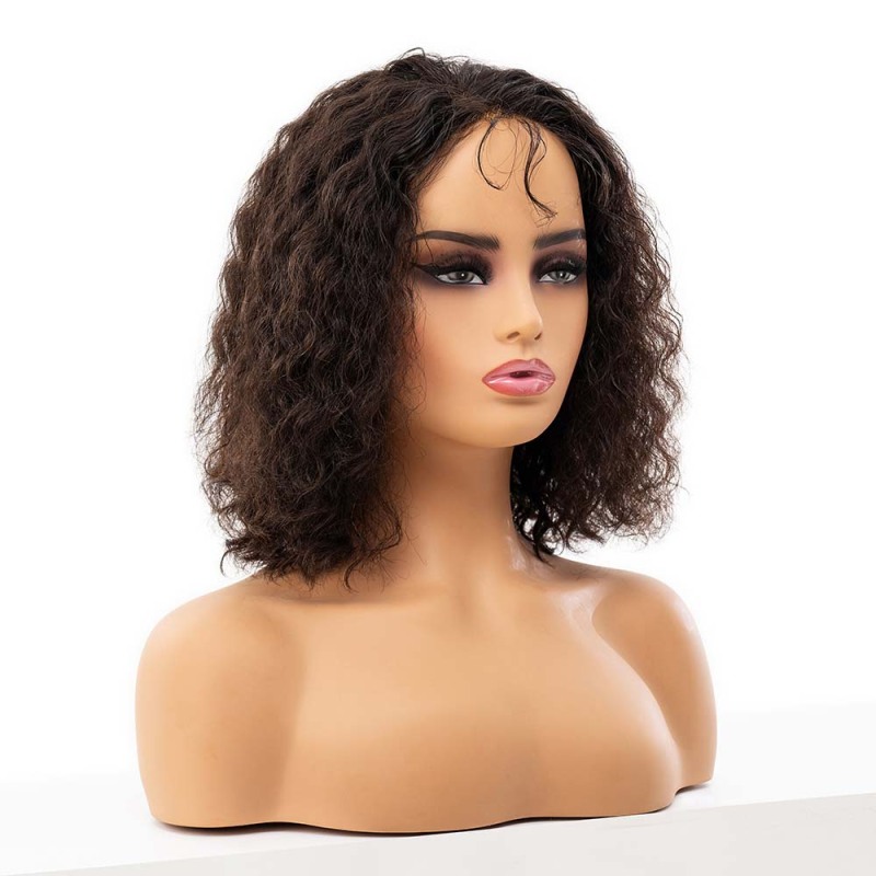 Wholesale Curly Natural Black Glueless 5x5 Hd Lace Closure Wig for Women