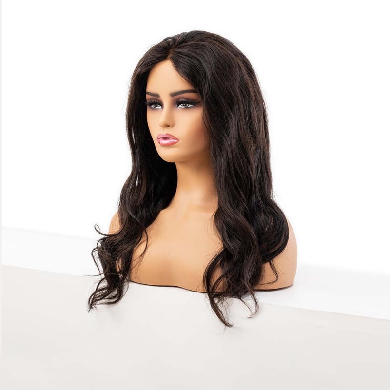 Wholesale Natural Black 150% Density Glueless Hd Lace Front Wig for Women
