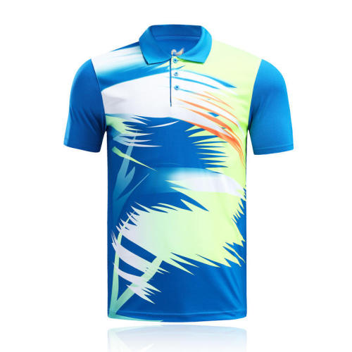 Customized men and women badminton clothes table tennis sport polo shirt, promotion marathon event sublimation printing T Shirt