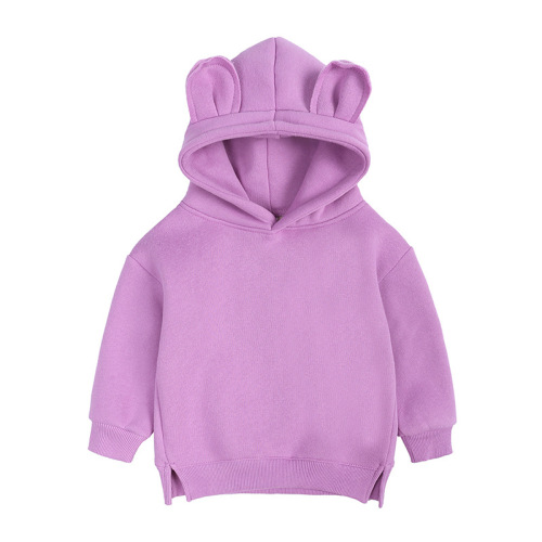 Korean version new children's sweater spring, autumn winter clothes for boys and girls hooded fleece fashion cute baby sweater