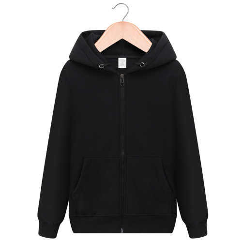 Solid color fleece zipper hoodie blank pullover sweatshirt hoodies accept logo printing or embroidery couple unisex uniform