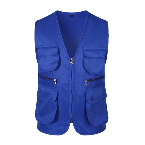 Multi-pocket volunteer advertising vest custom printing outdoor fishing vest photography construction working clothes