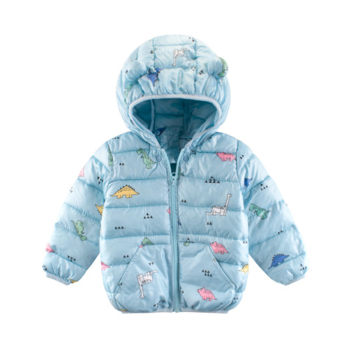 Baby Boy Clothes Kid Girls Cotton Jacket Cute Animal Printing Outdoor Winter Coat Zipper Hooded Quilted Sports Coat
