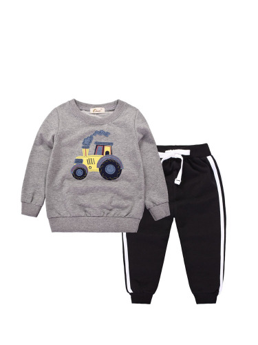 2022 spring sports set unisex children's long-sleeved sweatshirt and trousers pants two-piece children's clothing