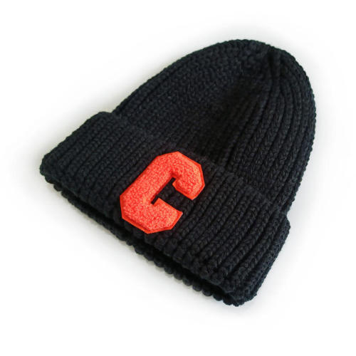 Adult new trend beanie hat letter C standard fashion Korean street dome knitted woolen hat warm winter cap