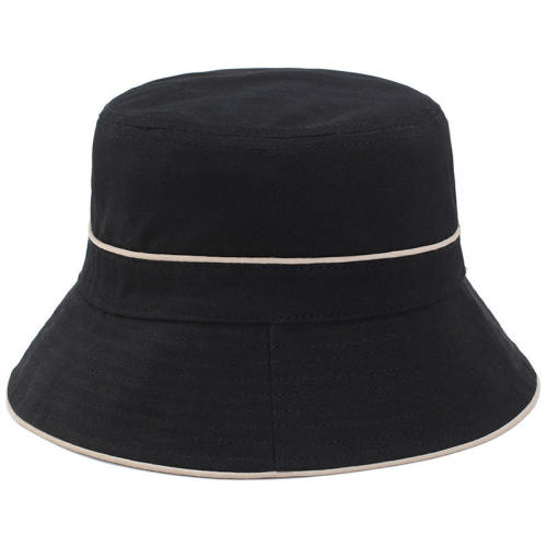 Solid color fisherman's hat men and women summer outdoor sun protection big brim bucket hat