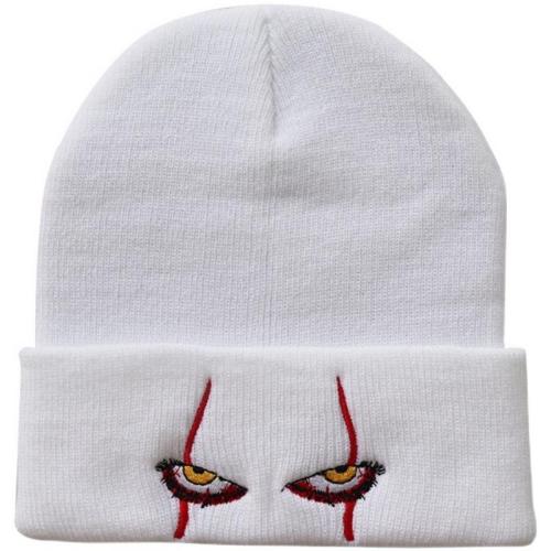 Pennywise scary eyes weird clown eyes knitted hat halloween hip hop hat woolen winter warm hat