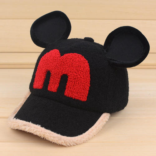 Wholesale Children's woolen hat big ear imitate animal hat Kid autumn and winter baseball caps