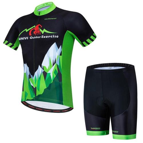 Breathable lightweight quick dry bicycle wear sublimation printing Cycling Wear Cycling Short Sleeve Jersey And Bib Set