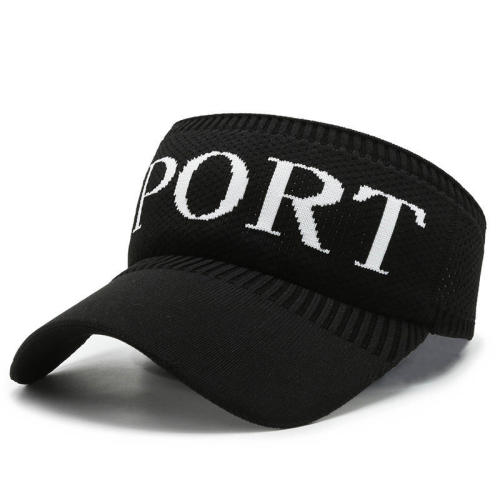 Knitted Visor Hat women's summer sweet and wild outdoor travel cap pure color casual sports knitted hat