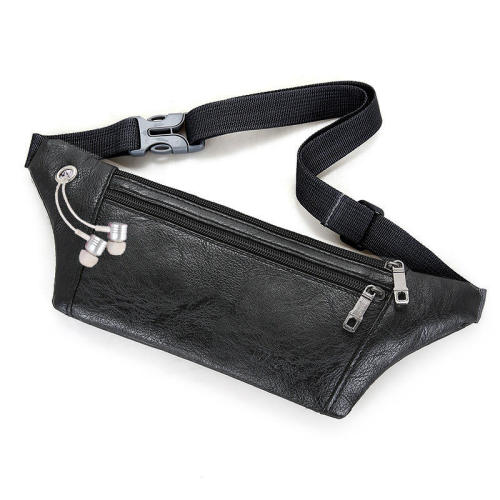 Wholesale 2022 new men's retro PU waist bag Korean fashion crossbody chest bag portable change mobile phone bag