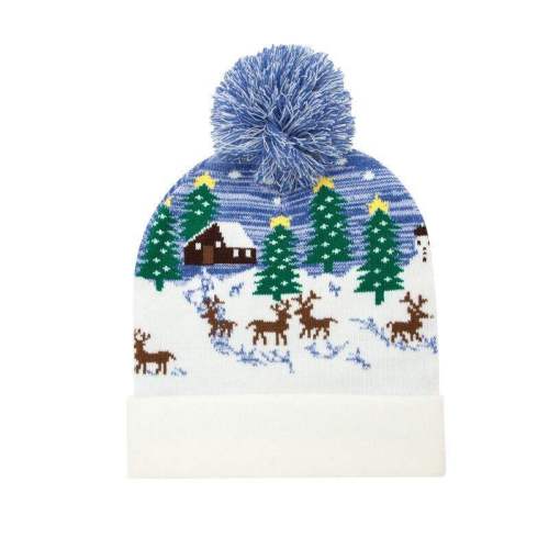 Fashion women new woolen ball knitted Christmas hat winter warm earmuff head cap acrylic beanie hat