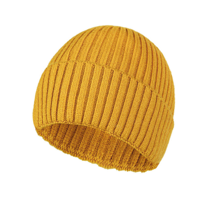 Men and Women Unisex Winter Beanie Woolen Cap Korean Version of Core-Spun Yarn Hat Multiple Colors Option Customized Logo