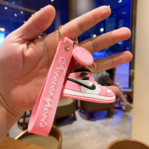 Men and women couple sneakers aj three-dimensional 3D key chain pendant car key chain personality creative bag pendant gift