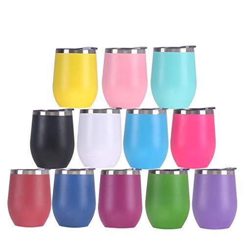 Stainless Steel Wine Glasses Double Wall Insulated Tumbler Swig drink cup with Lid for Wine Coffee Champagne Cocktails