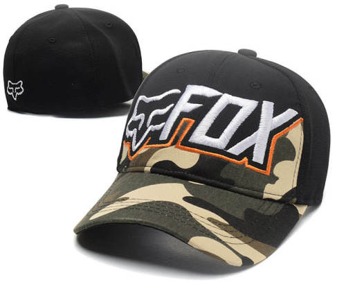 6 Panel Curved Sun Hat Gorras Motorsports Casual Cap FOX Stretch Cap Adjustable Outdoor Sports Caps