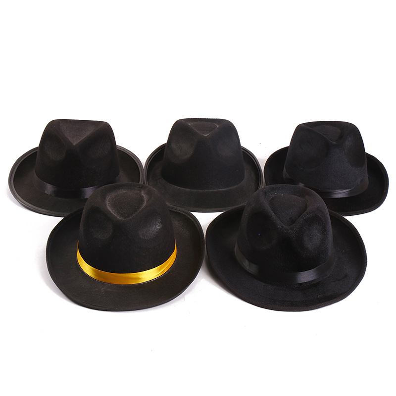 Customized festival fedora hat polyester felt halberd shaped Jazz non-woven retro hat Costume Halloween Cosplay Hat