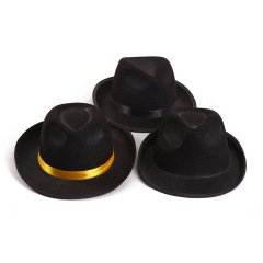 Customized festival fedora hat polyester felt halberd shaped Jazz non-woven retro hat Costume Halloween Cosplay Hat