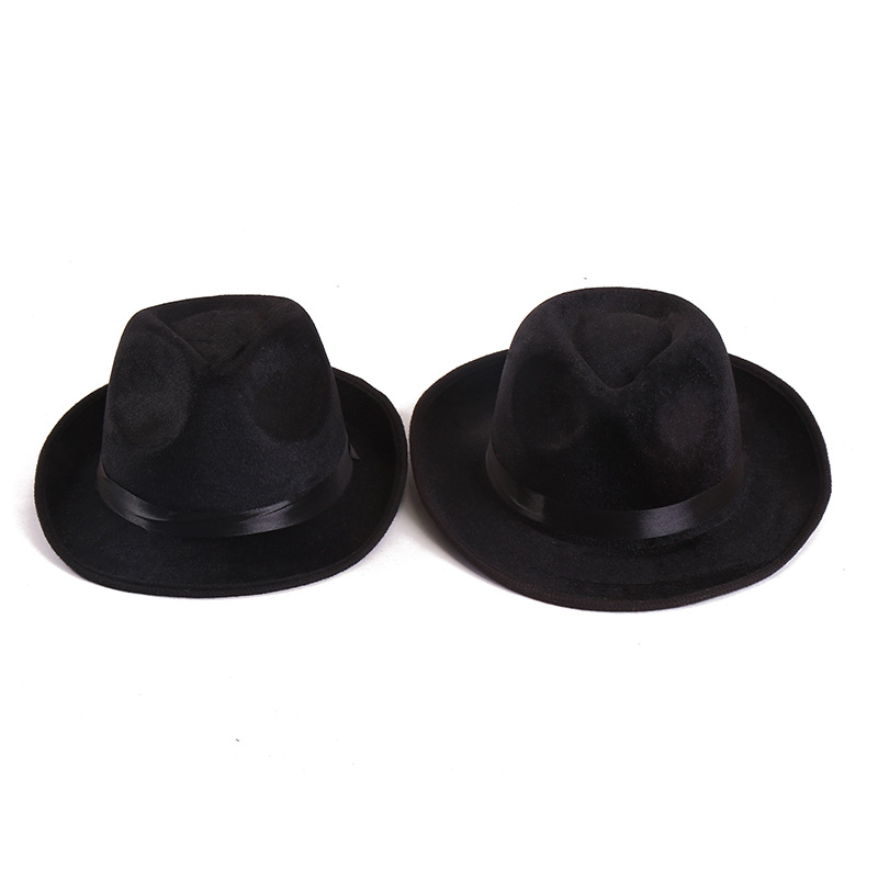 Customized festival fedora hat polyester felt halberd shaped Jazz non-woven retro hat Costume Halloween Cosplay Hat
