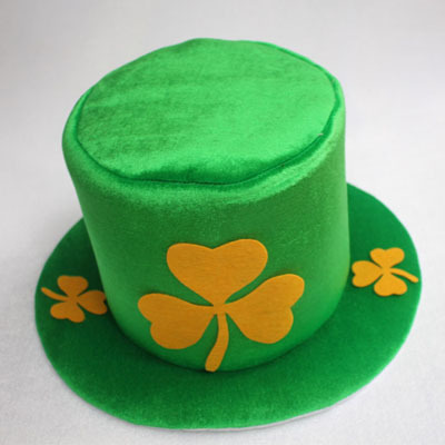 Irish Shamrock Green Carnival Hat St. Patrick's Day Unisex decoration hat stage performance top hat