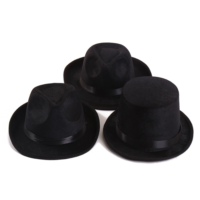 Customized festival fedora hat polyester felt halberd shaped Jazz non-woven retro hat Costume Halloween Cosplay Hat