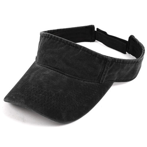 Korean version empty top hat retro denim washed visor sunscreen sunshade outdoor travel solid color baseball cap