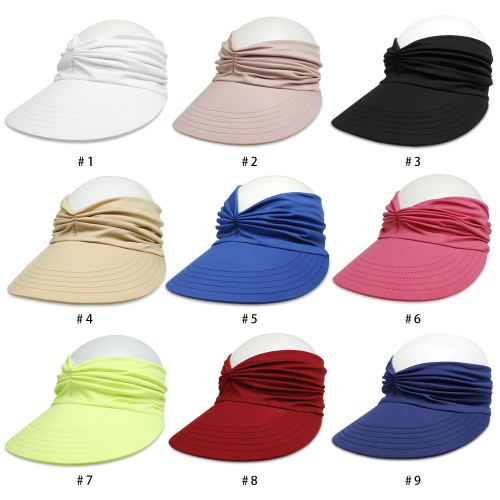 Visor Cap Women spring and summer Beach sun hat outdoor sports empty top hat