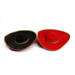Christmas Halloween Mexican ethnic style hat performance dance colored straw hat Carnival Party Hat